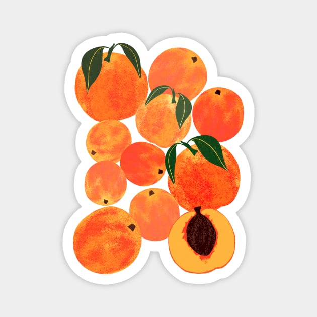 Peach Harvest Magnet by LeanneSimpson