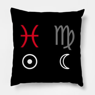 Pisces Sun Virgo Moon Zodiac Sign Pillow