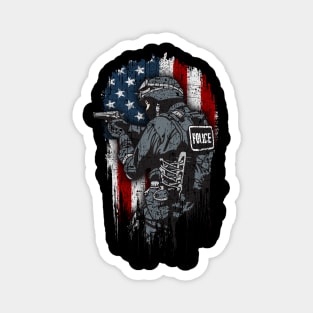 Police American Flag SWAT Cop Law Enforcement Magnet