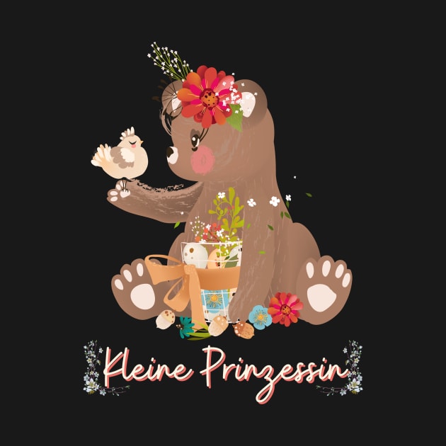 Teddy Bär Kleine Prinzessin Blumen Süß by Maggini Art