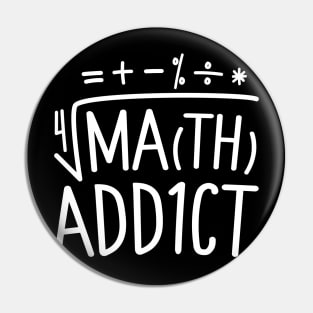 Math Addict Pin