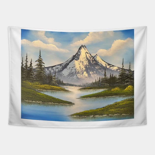 Mountain Stream Tapestry by J&S mason