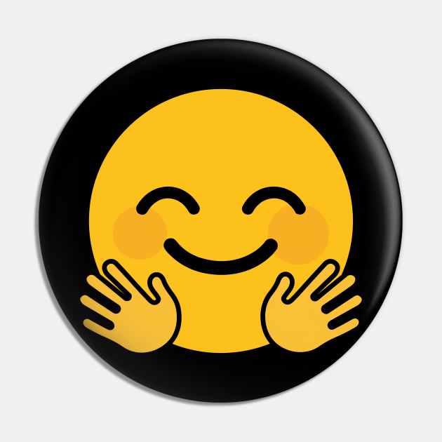 Hugging Hands Blush Face Emoji Hugging Hands Blush Face Emoji Pin