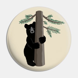 Tree Hugger Black Bear Animal Conservation Environmental Pin