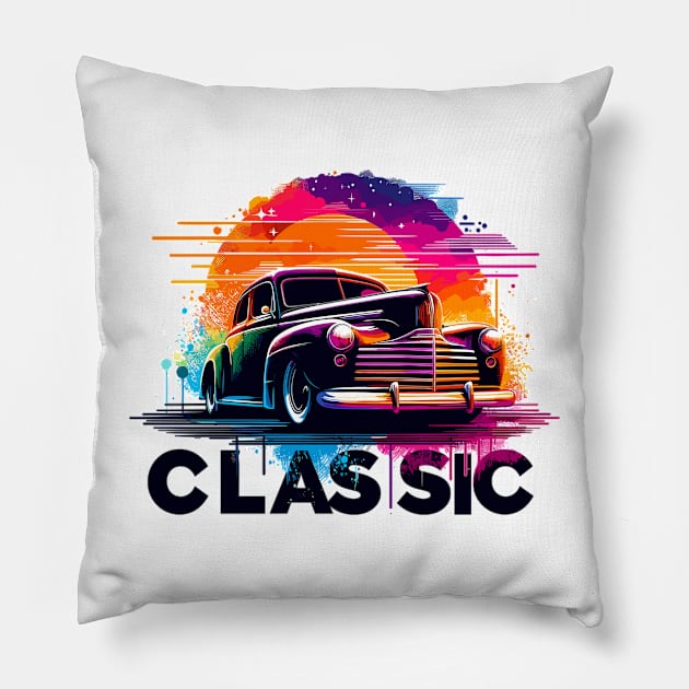 Classic Car Pillow by Vehicles-Art