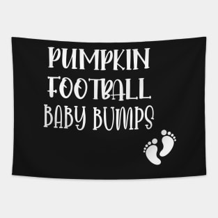 Pumpkin Football Baby Bumps / Football Pregnancy Announcement / Cute Halloween Pumpkin Gift New For Mom Tapestry