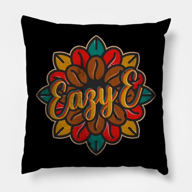 Eazy E floral coffee Pillow by Testeemoney Artshop