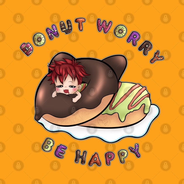 donut worry be happy by Drawers of Drawing