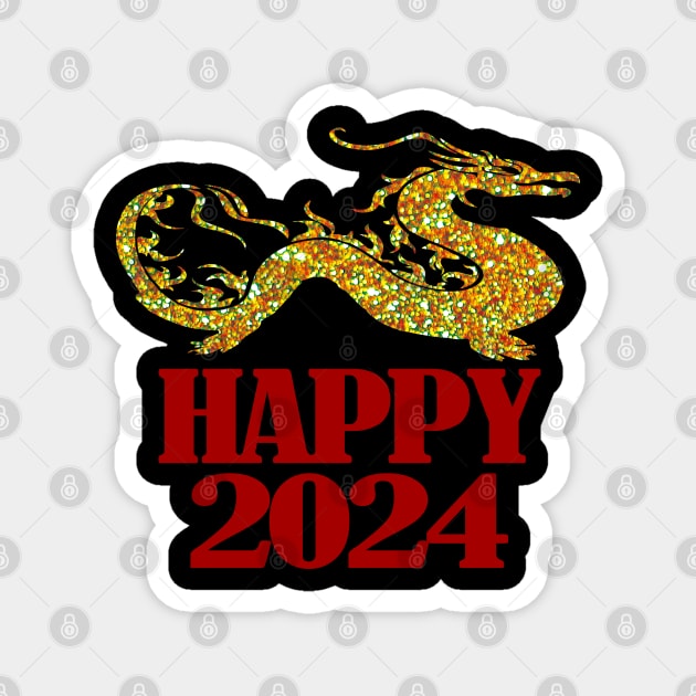 Happy New Year 2024 - 2024 full of good things Magnet by EunsooLee
