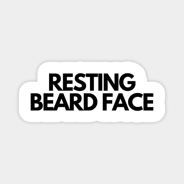 Resting Beard Face Magnet by Arch City Tees