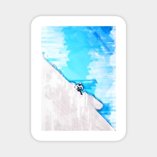 Skiing In Norway Abstract. For ski lovers. Magnet