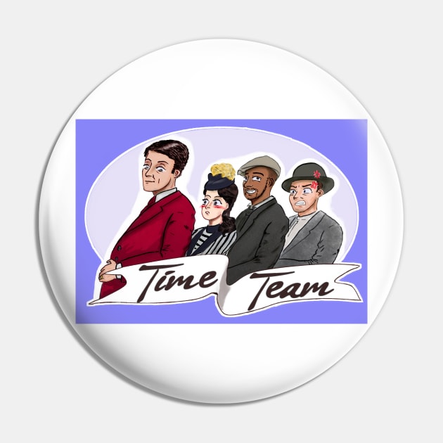 Time Team v2 (light blue) Pin by DaijiDoodles