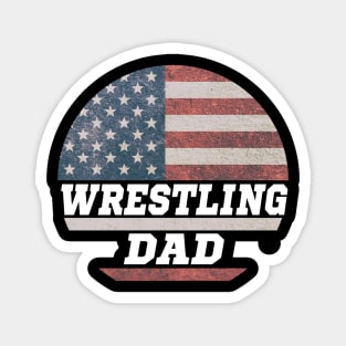 Wrestling Dad USA Flag Magnet