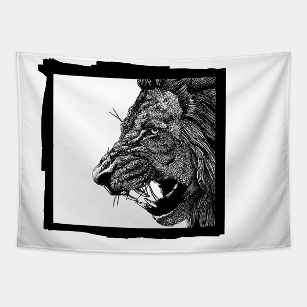 Lion's den Tapestry by ArtbyGraves