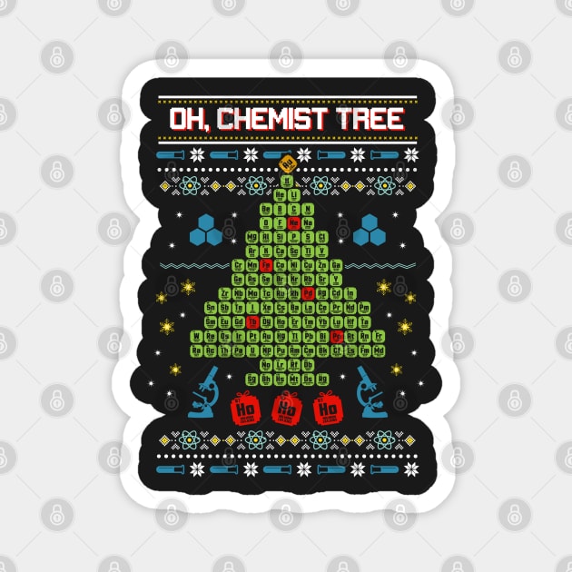 Oh, Chemist Tree Ugly Christmas Sweatshirt Magnet by KsuAnn