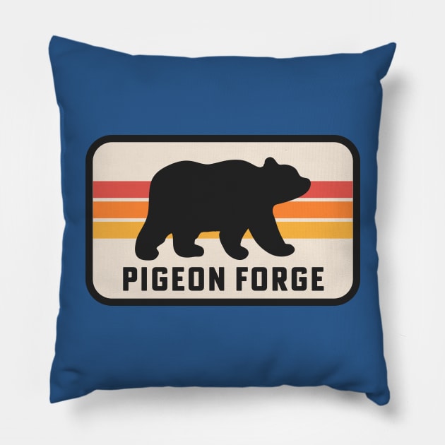 Pigeon Forge Tennessee Great Smoky Mountains Bear Pillow by PodDesignShop