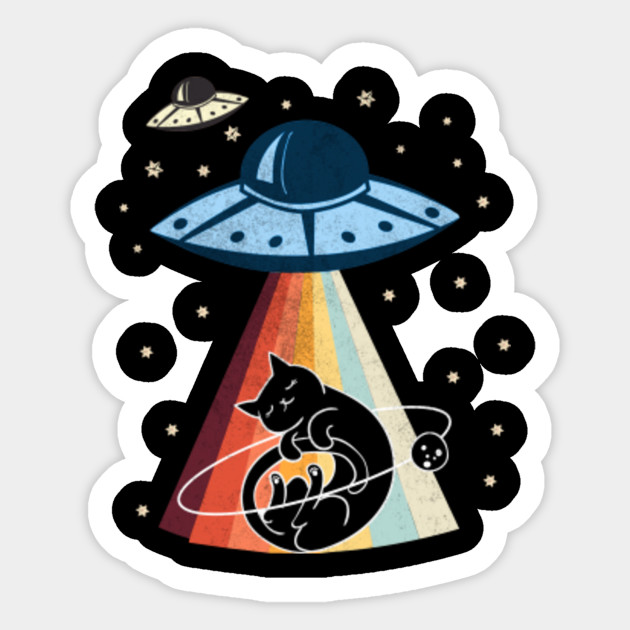 Vintage Cat Alien Apparel With Aliens And Cats For Kids Vintage