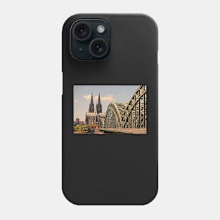 Köln Cathedral and Bridge Phone Case