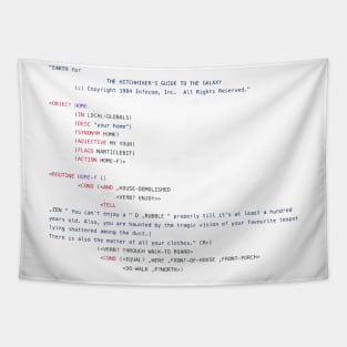 Hitchhikers Code To The Galaxy Tapestry