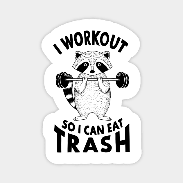 Raccoon eat trash Magnet by coffeeman