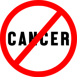 No To Cancer - Red Circle Sign Magnet