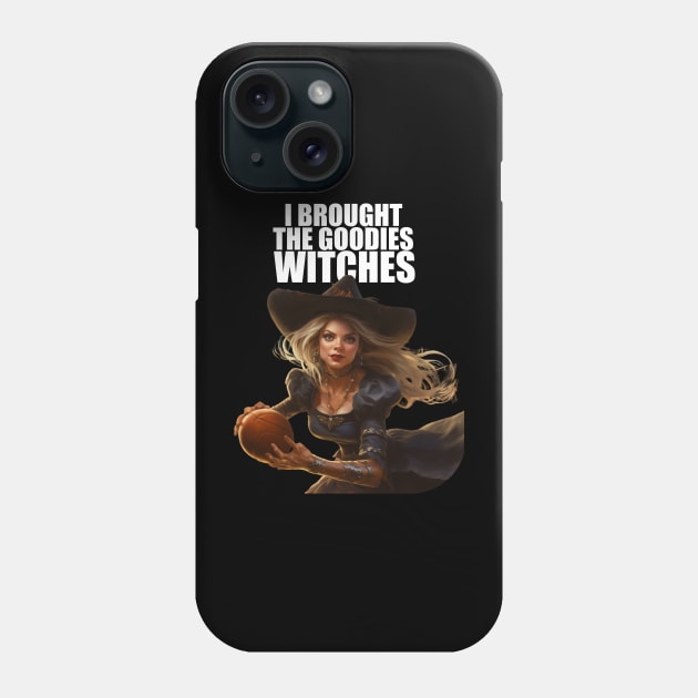 I Brought The Goodies Witches Football Player Witch Fun Idea Phone Case by Funny Stuff Club