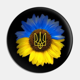 Ukrainian Sunflower Pin