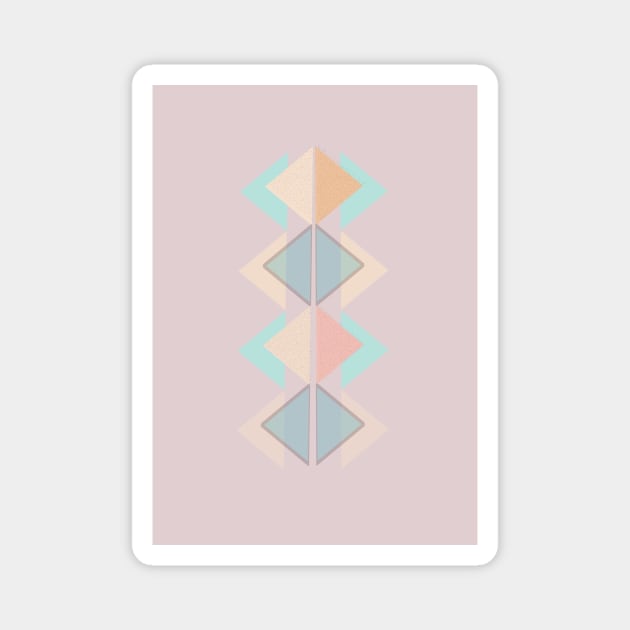 Marshmallow Soft Pastel Geometric Design in Warm Colours Magnet by ImaginativeDesigns