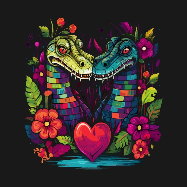 Alligator Couple Valentine by JH Mart