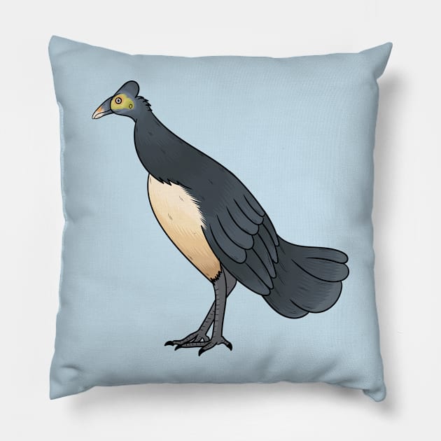 Maleo bird cartoon illustration Pillow by Cartoons of fun