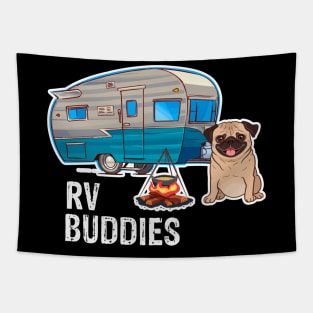 Pug Dog Rv Buddies Pet Lovers Funny Camping Camper Tapestry