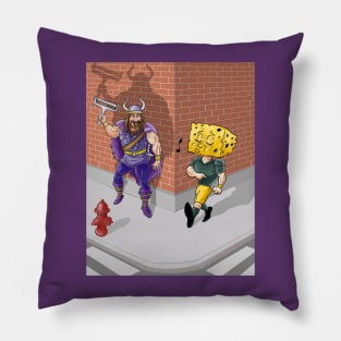 Minnesota Vikings Fans - Kings of the North vs Cheesy Opponent. Pillow