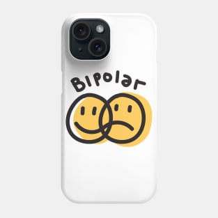 Bipolar Happy Sad Face Emoticon Phone Case