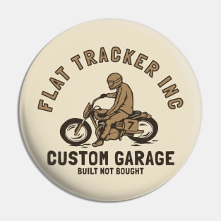 Vintage Flat Tracker Motorcycle T-Shirt Pin