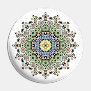 Symmetry 1 [black, green, yellow, red, blue, white] Pin