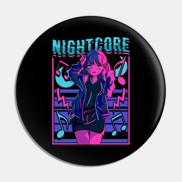 Nightcore Japanese Music Anime Aesthetic Manga EDM Pin by theperfectpresents