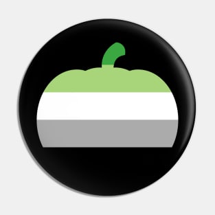 Halloween Pumpkin LGBT Flag Aromantic Pin