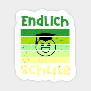 Endlich Schule Smile Emoji Schulbeginn T shirt Magnet