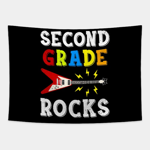 Second Grade Rocks Teacher Student Kid Back To School Tapestry by hardyhtud