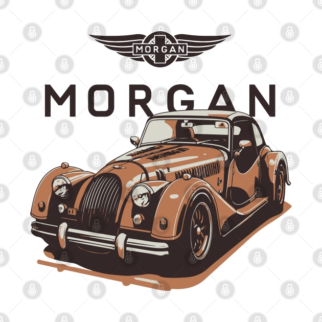 Morgan Utomotive Car Tribute  - Car Lover Design - Retro Vintage by TributeDesigns