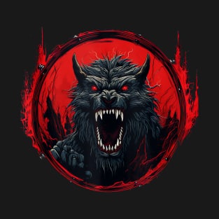 Werewolf Face Occult Horror Holloween T-Shirt