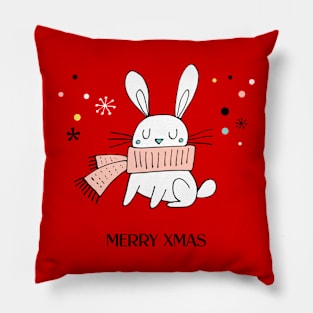 Xmas Doodle- Rabbit Pillow