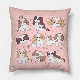 Shih tzu illustration Pillow