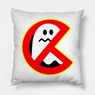 PacBuster Version 3 - Ghostbusters style Pacman Logo! Pillow