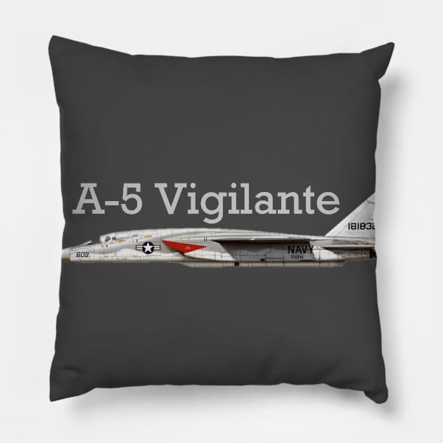 North American A-5 Vigilante Pillow by Airdale Navy