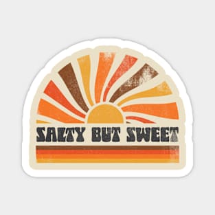 70s Retro Sun Rays Summer Beach Magnet