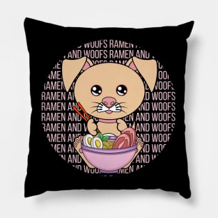 All I Need is ramen and dogs, ramen and dogs, ramen and dogs lover Pillow