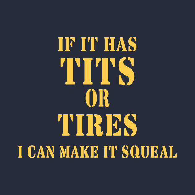 IF IT HAS TITS OR TIRES I CAN MAKE IT SQUEAL by garbagetshirts