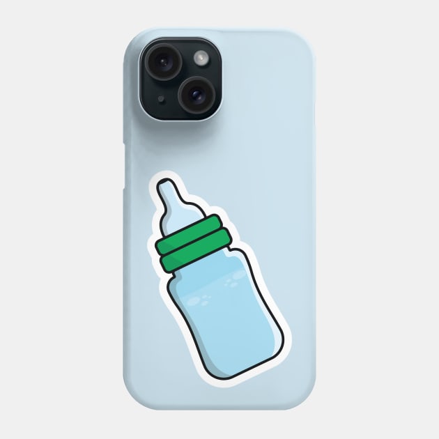 Baby's Milk Bottle Sticker vector illustration. People drink objects icon concept. Newborn baby plastic water and milk bottle sticker vector design with shadow. Phone Case by AlviStudio