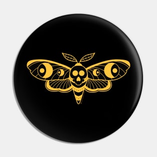 Death’s Head Hawk Moth Gold and Black Pin